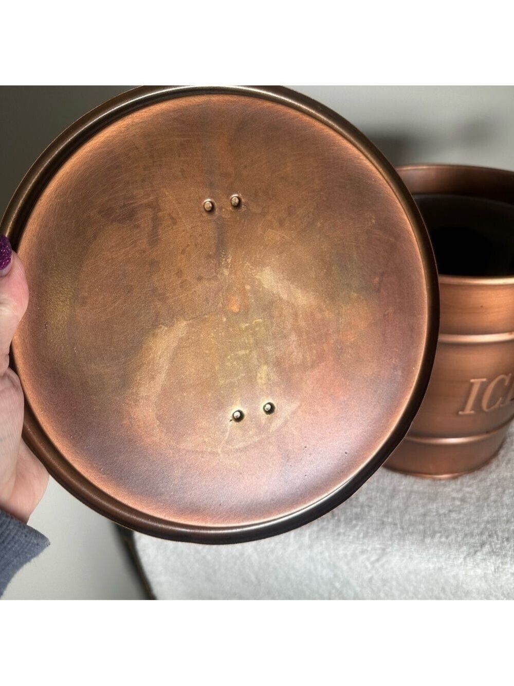 Copper Ice Bucket Handles - Picture 3 of 5